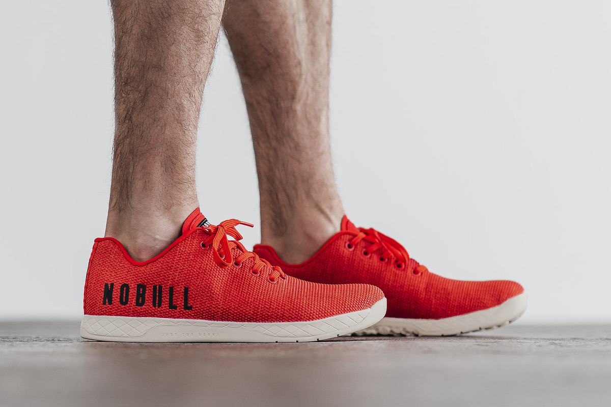 Nobull Superfabric Men's Trainers Red | Australia (HF1692)